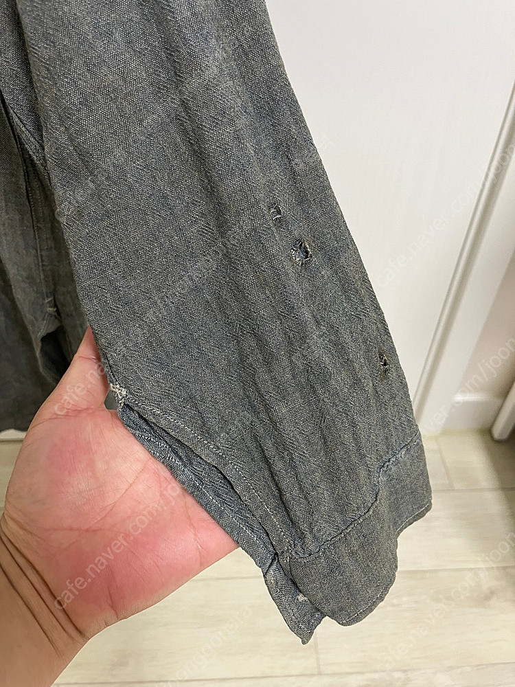 리바이스빈티지클로딩 lvc 선셋 샴브레이 리페어셔츠 M사이즈 더블알엘,RRL,폴로,풀카운트,웨어하우스 이미지