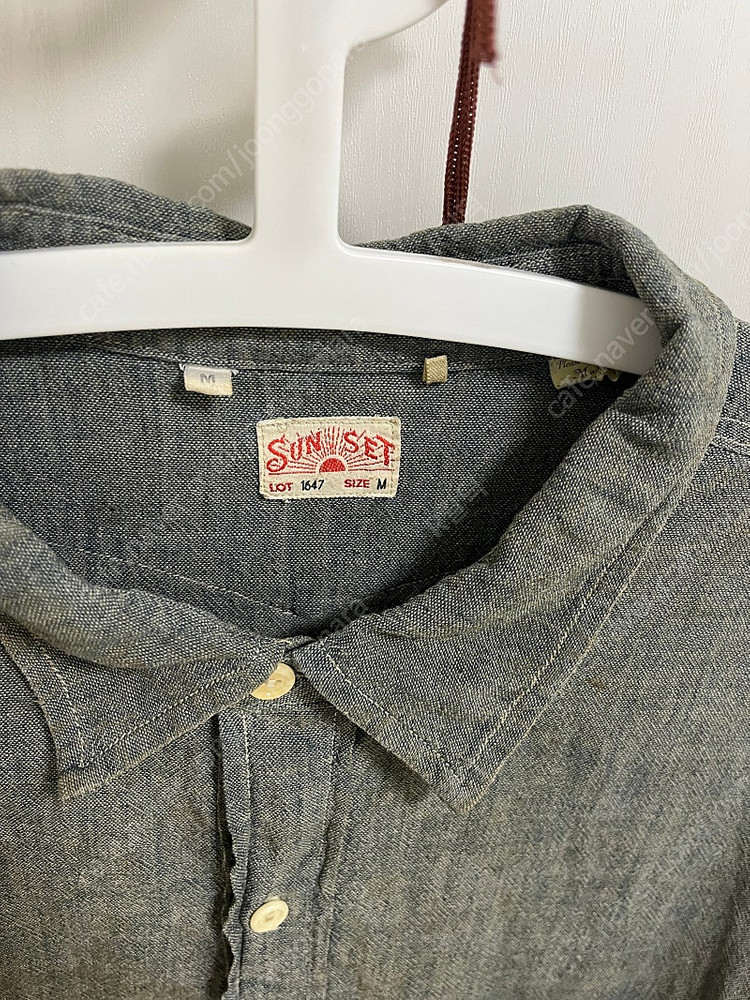 리바이스빈티지클로딩 lvc 선셋 샴브레이 리페어셔츠 M사이즈 더블알엘,RRL,폴로,풀카운트,웨어하우스 이미지