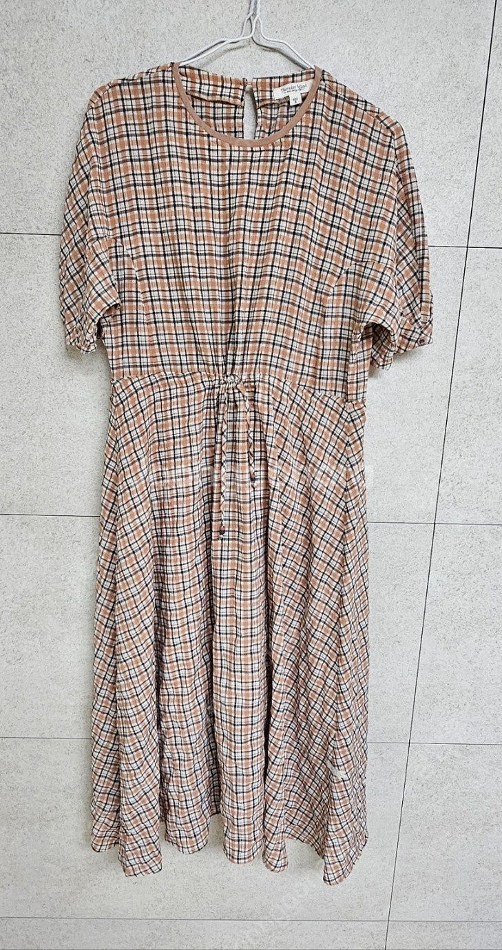 써스데이 아일랜드 체크 원피스--2
