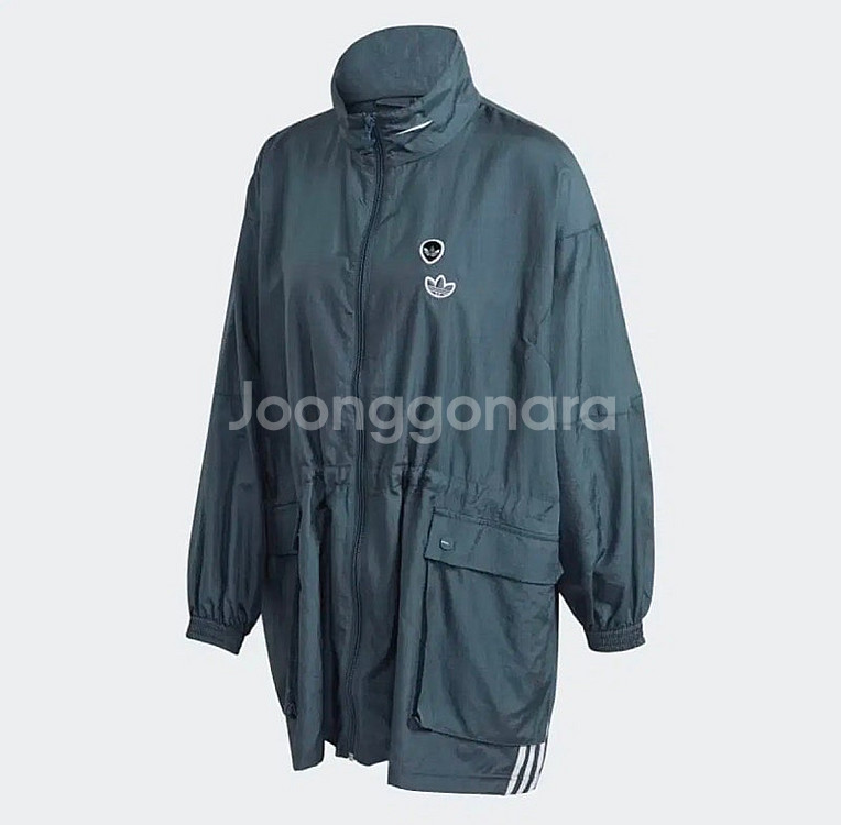 아디다스 경량 우븐 오버핏 롱바람막이자켓코트 여성 프리--1