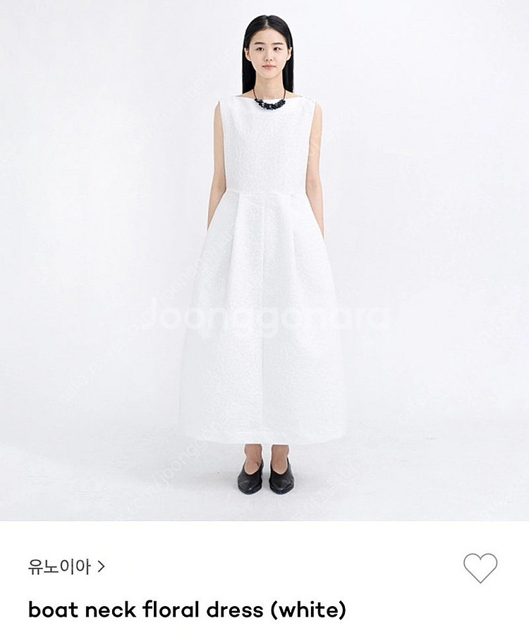 유노이아 보트넥 플로럴 드레스 원피스 웨딩스냅 2부드레...--0