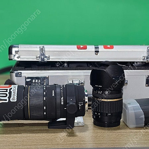 카메라 렌즈와 플래시 판매합니다 - 시그마170-500mm 장망원렌즈 거의새것 남대문카메라매장 구입 점검완료 - 탐론 17-50mm 렌즈 - 니콘전용 스피드라이트 플래시 -하드