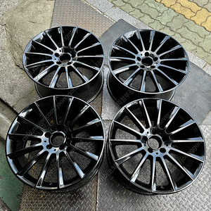 19인치 벤츠 마차 st 유광블랙 중고휠 1대분(무기스) PCD112 8.5J +38 9.5J +42