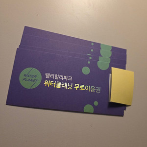 웰리힐리파크 워터플래닛 티켓