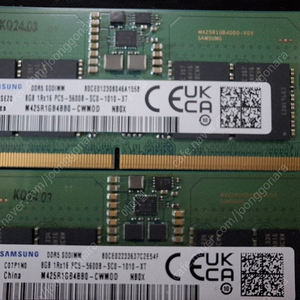 삼성 DDR5 5600 8G 노트북 램 4개 판매