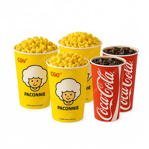 CGV 팝콘M 3개 + 음료M 2개 교환권 일관판매 , 5월 31일까지