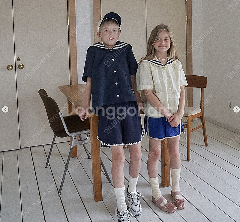 더멜로우가드너 세일러 셔츠 + 멜로우 팬츠 일괄 (사이즈 130)--8