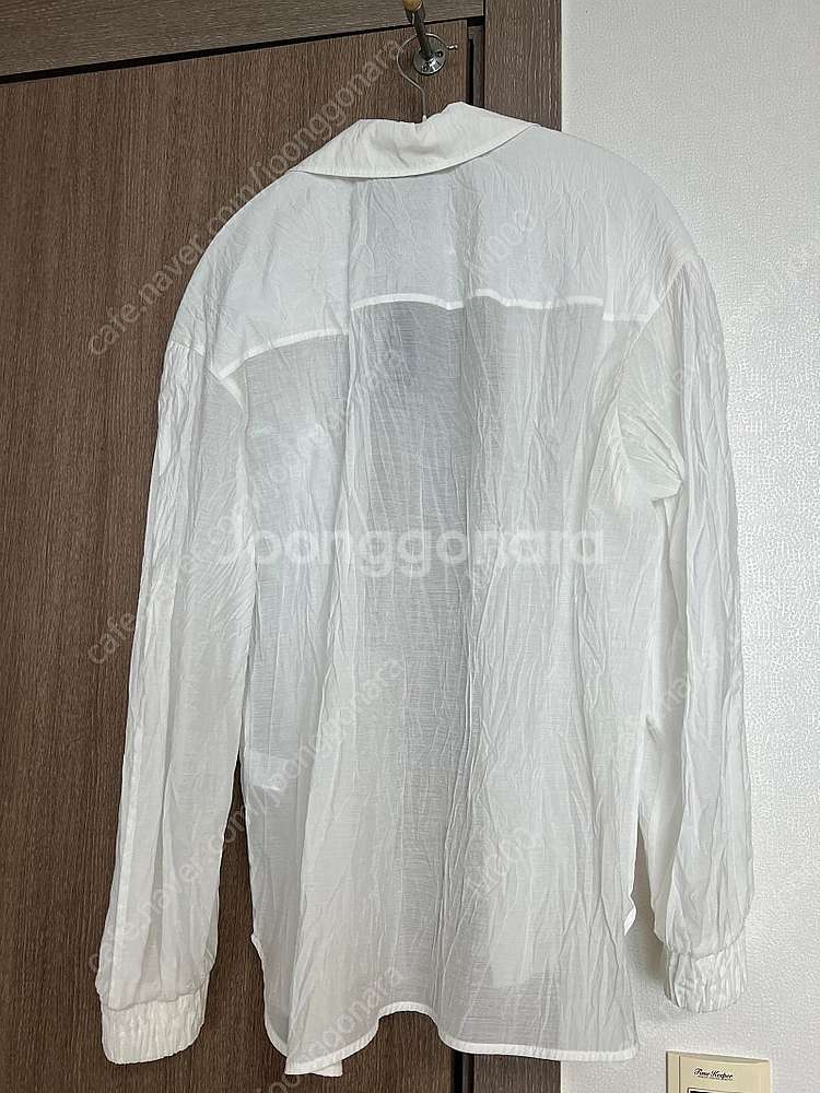 랑방 글리터 자수 패치 크링클 셔츠- 가격확내림--4