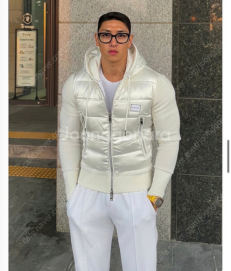 라피나토 니트패딩 베이지 52 싸게팝니다--0