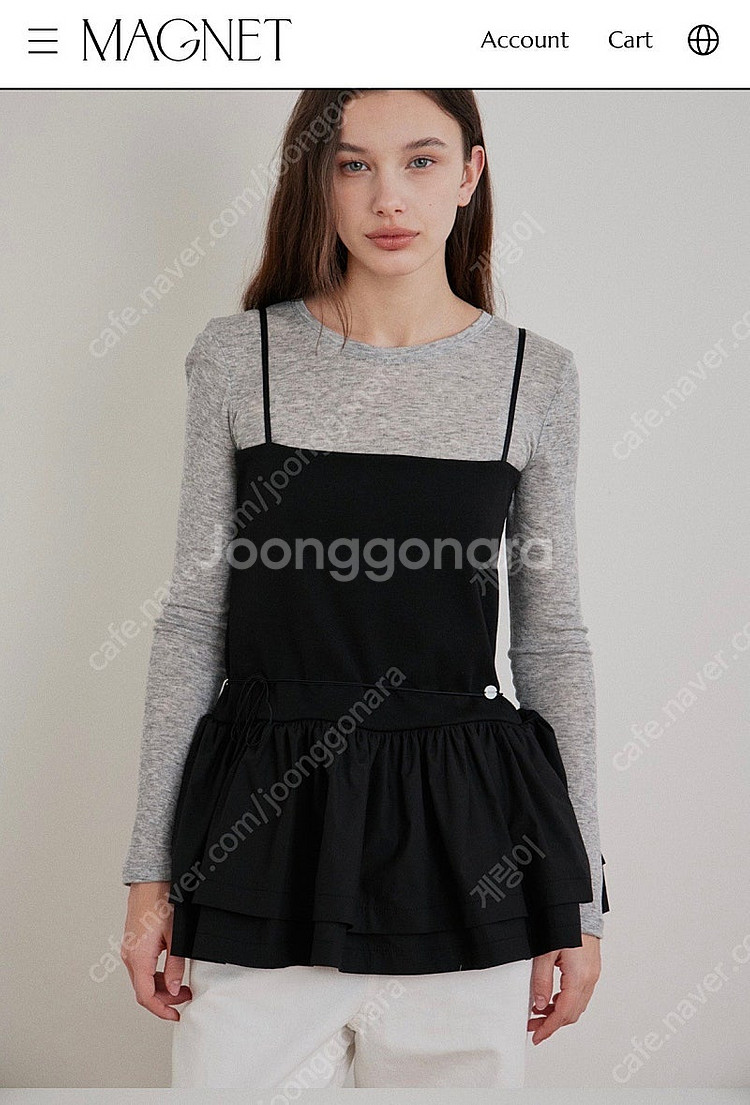 마그넷 Double Pin Tuck Top / 더블핀턱...--0
