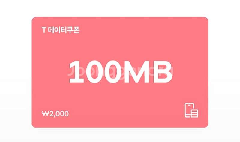 SK T데이터쿠폰 100MB--0