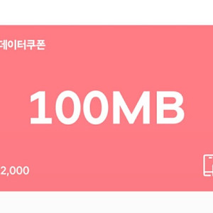 SK T데이터쿠폰 100MB
