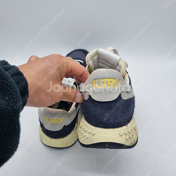 오트리 릴윈드 로우 나일론 스웨이드 스니커즈 블랙 남성 285mm--7