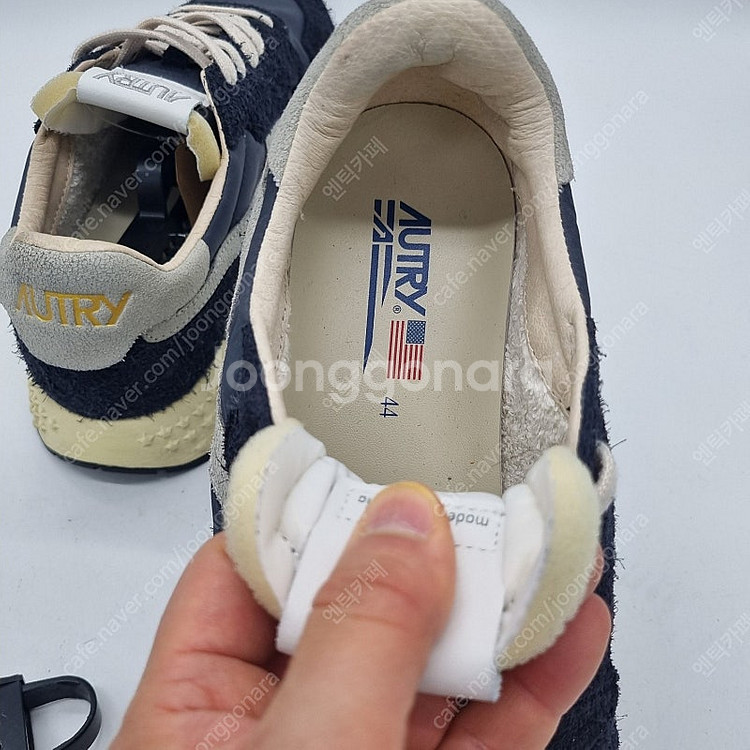 오트리 릴윈드 로우 나일론 스웨이드 스니커즈 블랙 남성 285mm--8