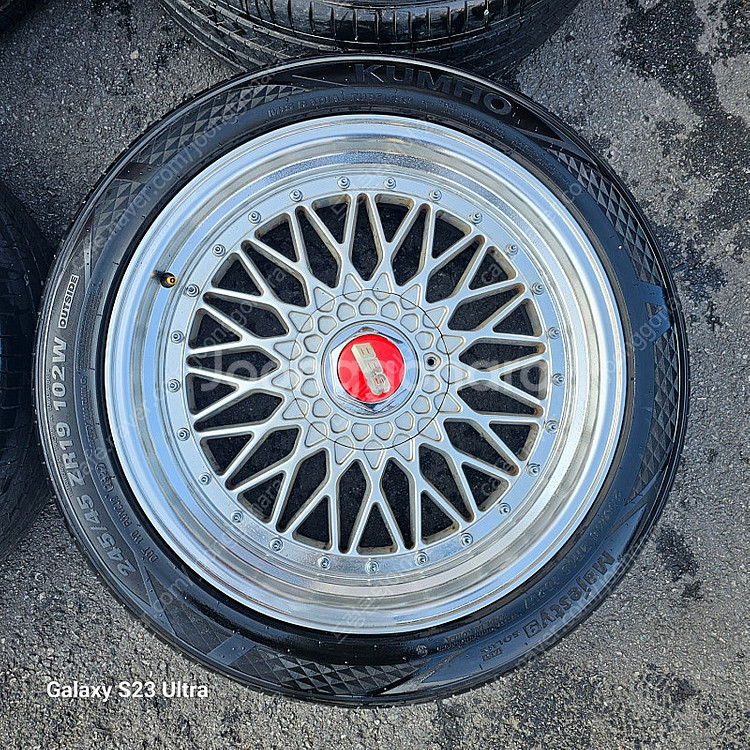 BBS ST 19인치 중고 휠타이어 세트 팝니다.245...--2