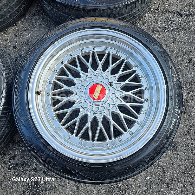 BBS ST 19인치 중고 휠타이어 세트 팝니다.245...--4