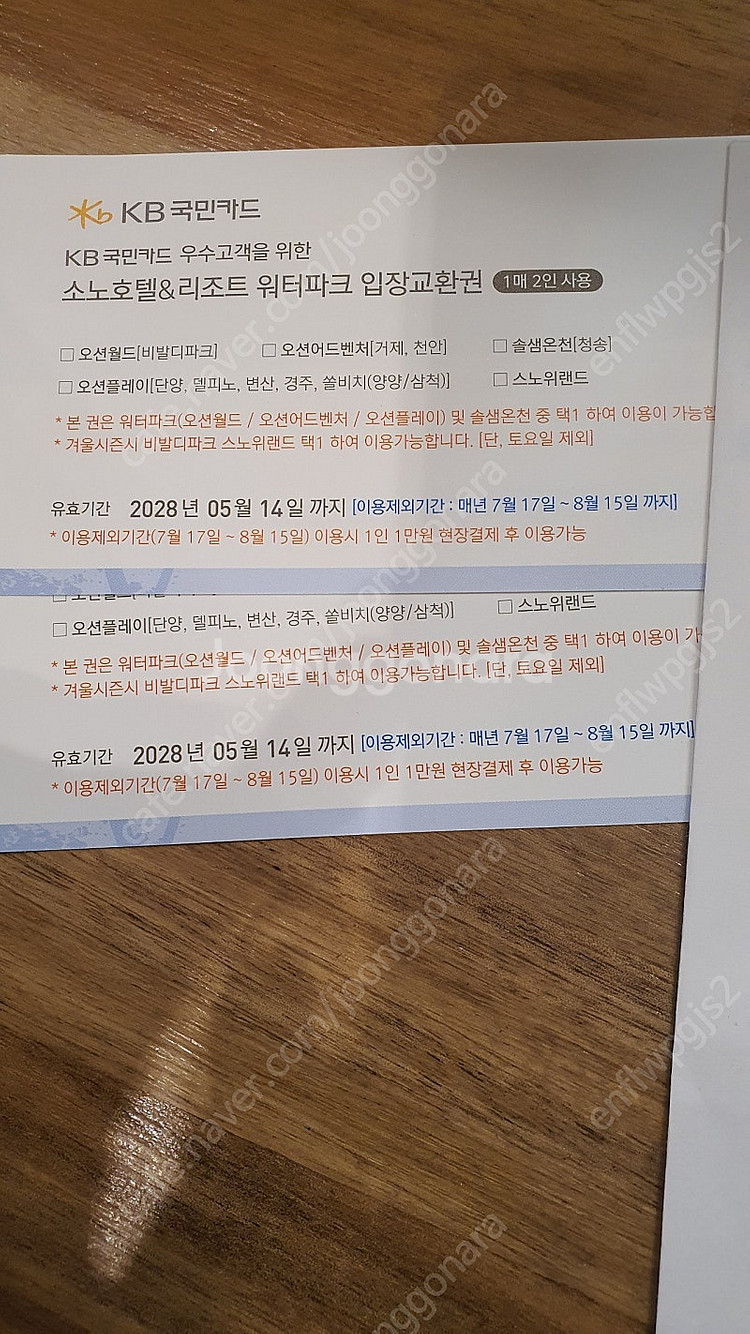 소노호텔&리조트 워터파크 입장권 오션월드 비발디파크 로...--0