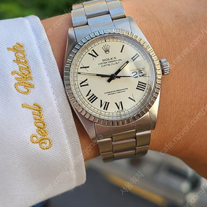 [정품] 롤렉스 데이저스트 버클리 아이보리 다이얼 소장품 빈티지 (Rolex Datejust Engined-Turned Buckley Ivory NOS)