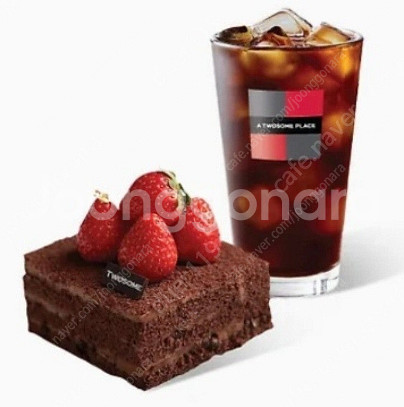 투썸 떠먹는 스트로베리 초콜릿 생크림 + 아메리카노R ...--0