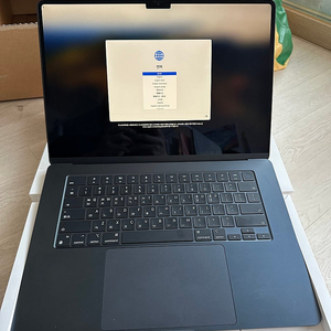 맥북에어 M2 15인치 미그 8GB/256GB 풀박스 사이클 20 앱포함