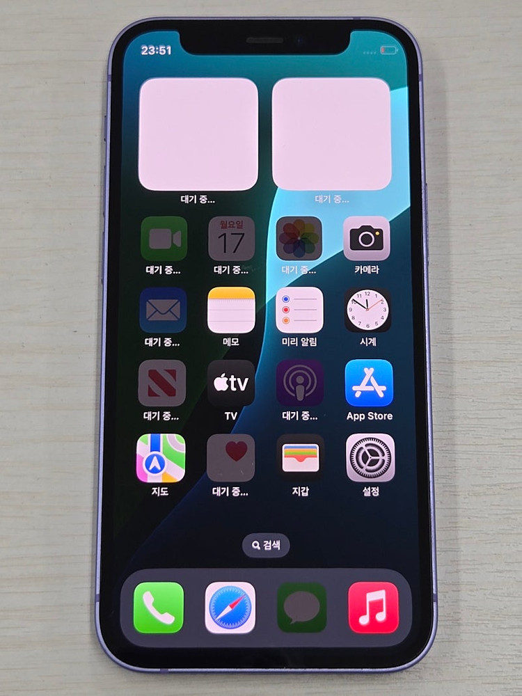 아이폰12미니 퍼플색상 64용량 외관새상품컨디션 단말기 23만 판매합니다--1
