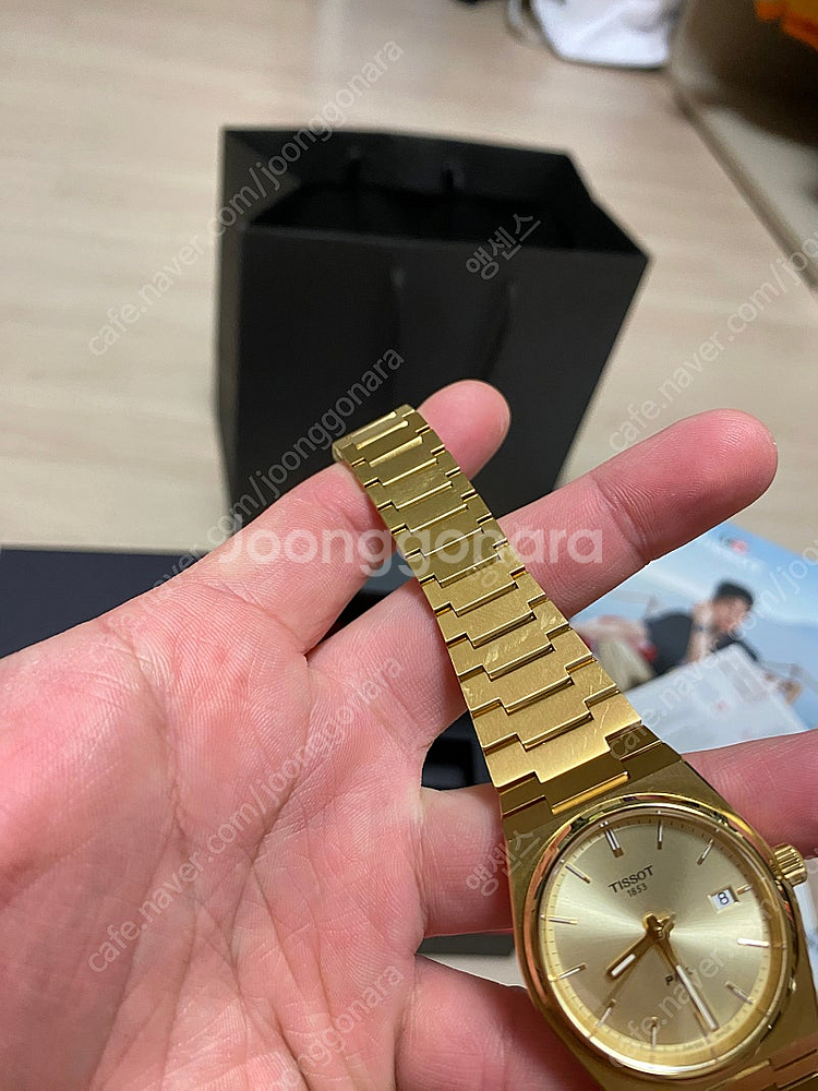 티쏘 PRX 35mm 골드 쿼츠 시계 T137.210....--3