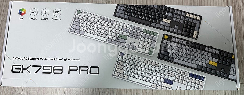 한성컴퓨터 GK798 PRO 키보드 저소음 딥블루 뽀송--0