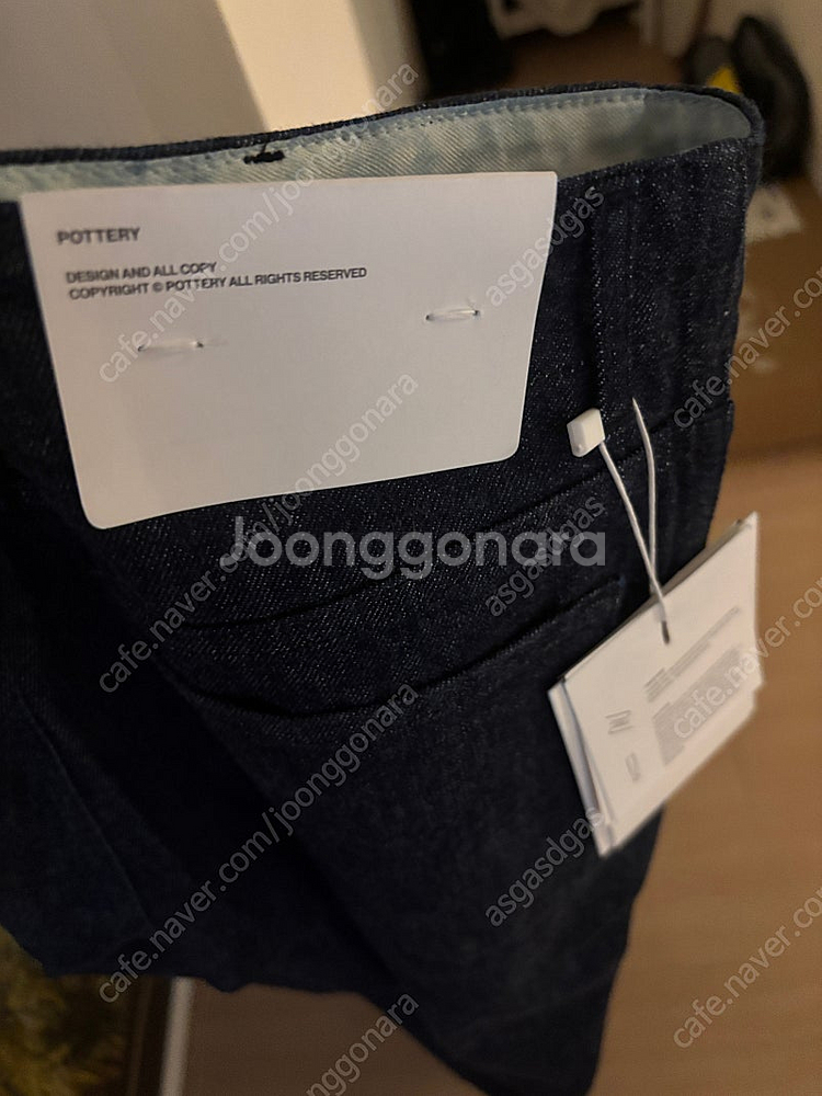 포터리 원워시드 와이드 데님 3사이즈 블루 새제품 (O...--2