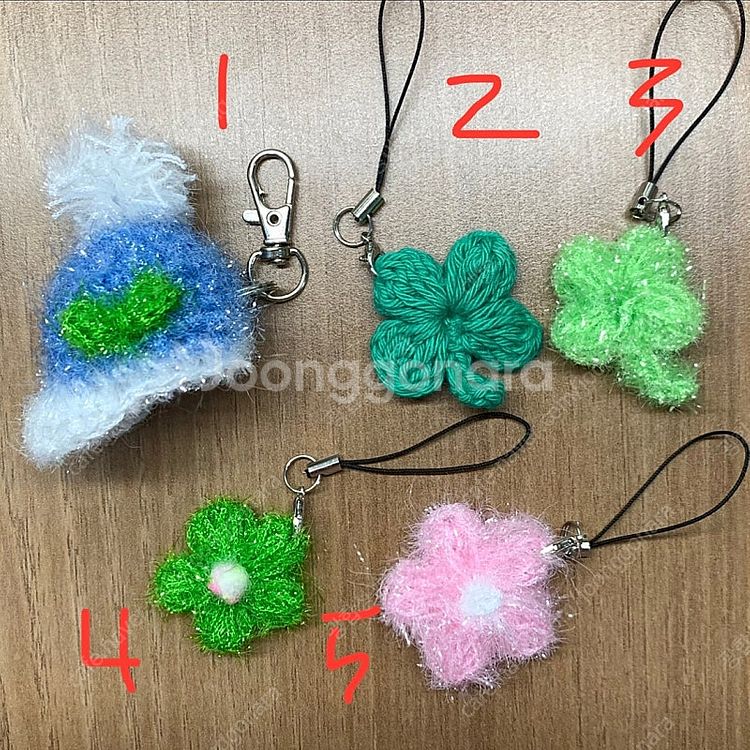 핸드메이드 수제 뜨개 소품 키링 2/ 1,000원~--1