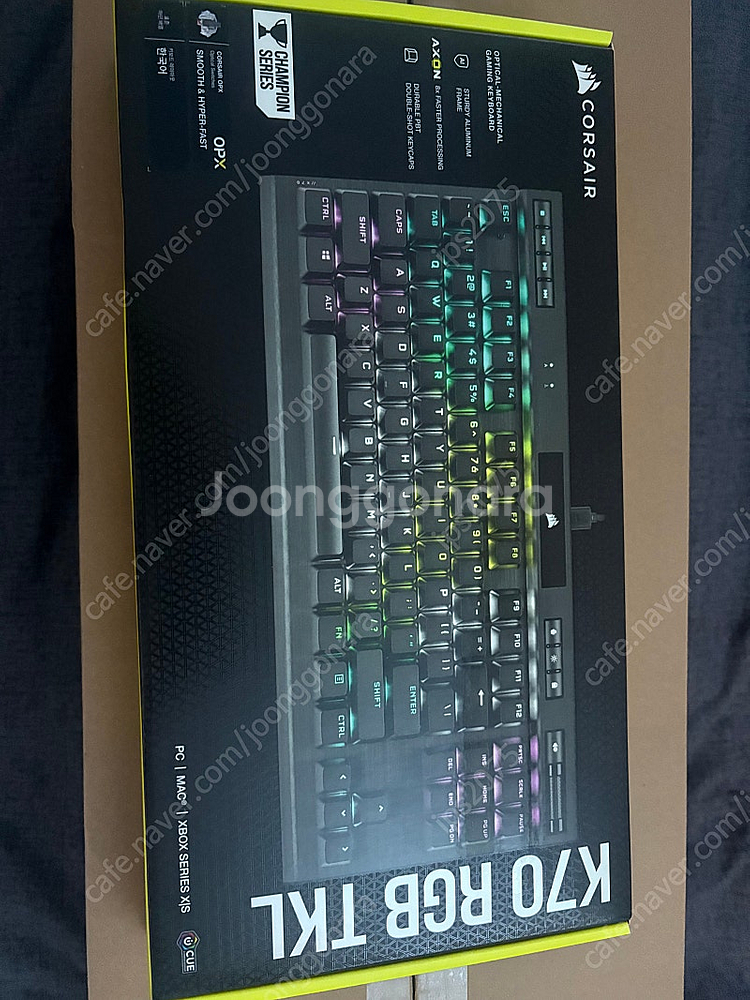 미개봉 K70 rgb tkl opx 광축 키보드--2