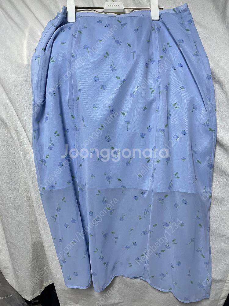 순수 soonsu Glad Print Skirt (Bl...--0