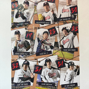 두산베어스 퍼즐 풀세트 2025 KBO 컬렉션카드