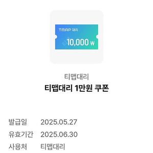 티맵 대리 쿠폰 1만원권