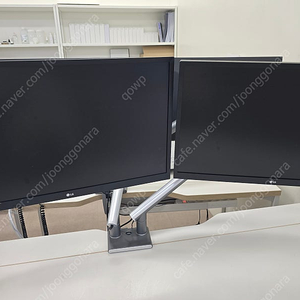 27인치 LG 모니터 2개(27mk 430H)+모니터암 세트
