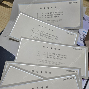 평창 오리엔트 리조트 숙박권