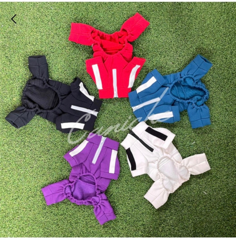 새상품 지퍼 기모 올인원 파란색 M--2