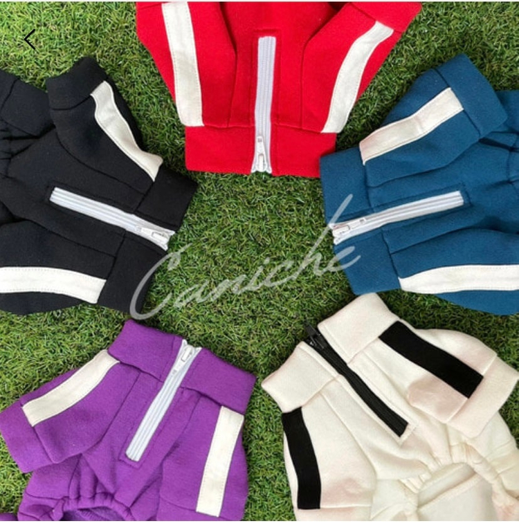 새상품 지퍼 기모 올인원 파란색 M--3