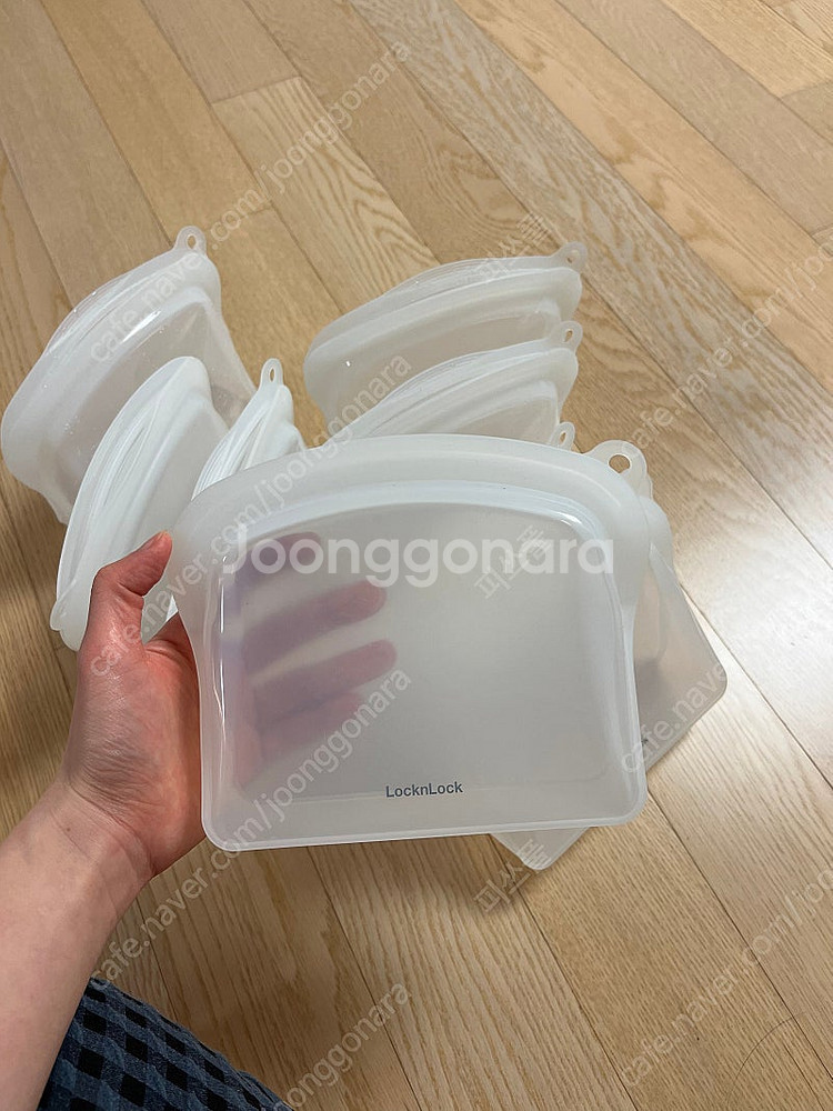 락앤락 실리콘 지퍼백 600ml 8개 (택포)--0