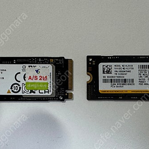 삼성 PM9A1 SSD 512GB/2TB 각각 1개 보유