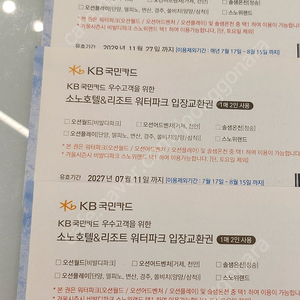 소호호텔&리조트(대명리조트) 워터파크 이용권