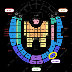 (7월6일)블랙핑크 콘서트 A석 3층 N6구역 6열 2연석