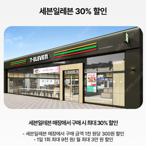 세븐일레븐 편의점, 메가커피 투썸플레이스 30% 할인 쿠폰 판매, 우주패스 매직바코드 판매