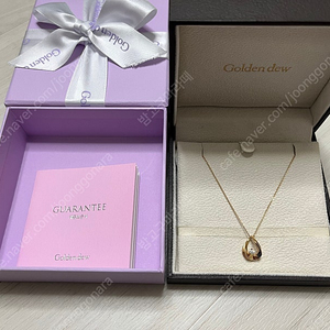 골든듀 모닝듀뉴3 목걸이 팬던트 체인 18K