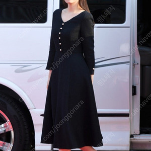 장나라착용 레니본 진주 블랙 원피스 65사이즈 판매해요..