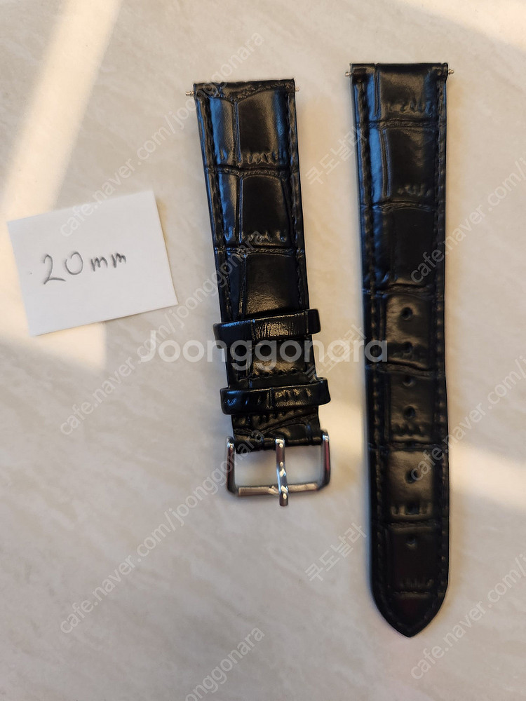 20mm. 22mm 시계 스트랩 밴드 가죽 메탈--4