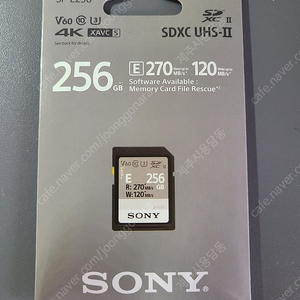 소니 sd카드 SF-E256 256GB UHS-II V60 새상품