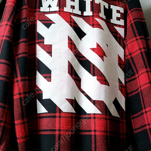 정품 오프화이트 OFF WHITE 레드 체크셔츠