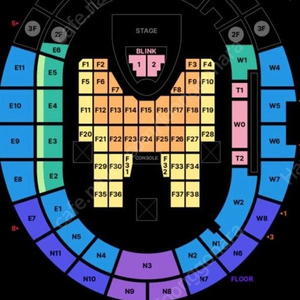 블랙핑크 콘서트 막콘 PINK석 F21구역 1열 단석