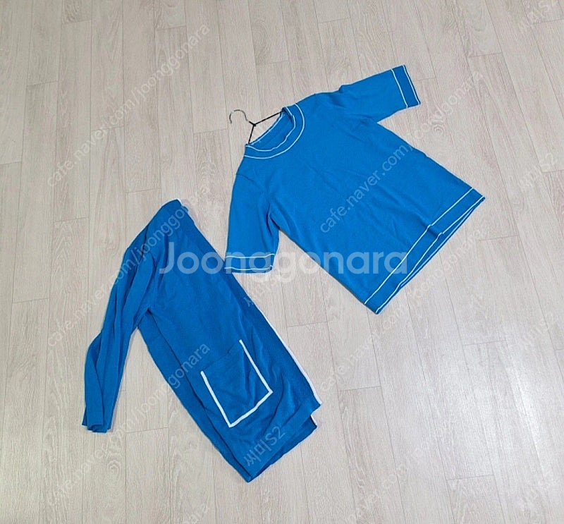 새싱품) 가디건세트 반팔니트--1