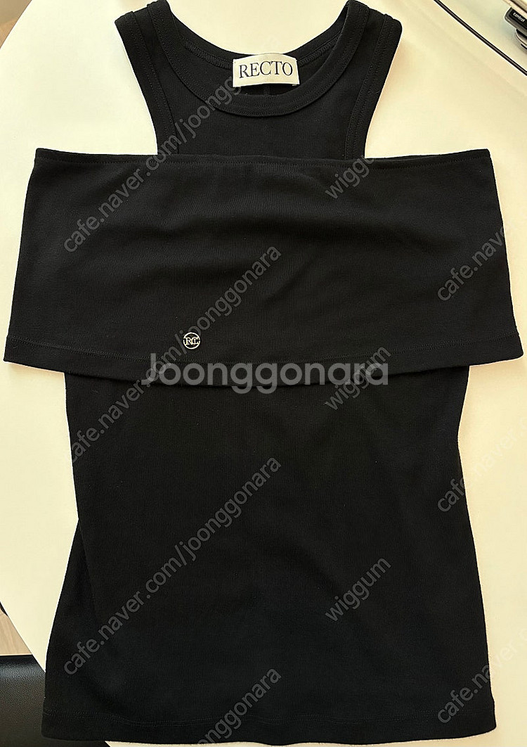 렉토 오프숄더 레이어드 탱크탑--1